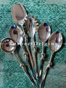 Buy Stainless Steel Spoon Latest Design Designer Gold Polished Serving Spoon Set of 6 At RespectOrigins.com