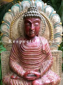 Buy Statue or Figurine of Buddha; Tamil Nadu Wood Craft, 61x5x29 in At RespectOrigins.com