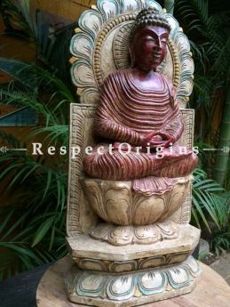 Buy Statue or Figurine of Buddha; Tamil Nadu Wood Craft, 61x5x29 in At RespectOrigins.com