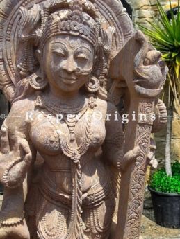 Buy Fascinating Piece of Art- intricately Carved Statue of Devadasi in Stone For Outdoor or Poolside; 6 Feet At RespectOriigns.com