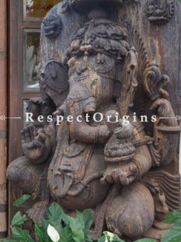 Buy Superbly Carved Soft Pink Stone Ganesha Statue for entranceways; 6 Feet At RespectOriigns.com