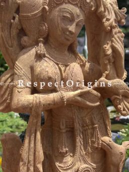 Buy Mysterious Girl- Carved Devadasi Stone Statue For Poolside; 6 Feet At RespectOriigns.com