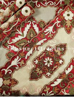 Buy Handcrafted Table Runner with Heavy Hand Embroidery and Beadwork 33x17 in At RespectOrigins.com