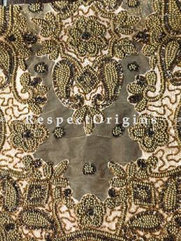 Buy Beige Net base with delicate Beadwork; Table Runner; Vintage; Traditional 31x15 in At RespectOrigins.com
