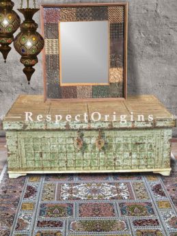 Buy Teak Iron Fitted Box Cum Coffee Table In 57X36X21 Inches; Respectorigins.com
