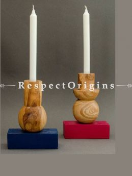 Buy Teak wood and Plywood Candle Stand (Set of 2)| At RespectOrigins.com