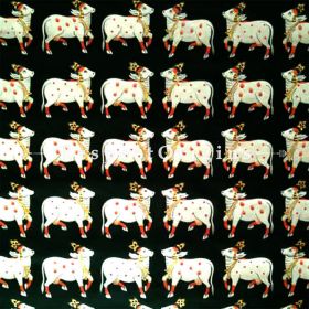 Buy Traditional Pichwai Painting of Krishnas Cows 30 x 30 inches|RespectOrigins
