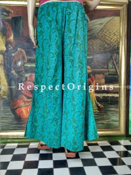 Buy Printed Blue Cotton Palazzos Pants; RespectOrigins.com