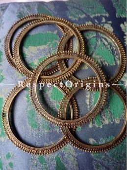 Buy Vintage Brass Bangles with beads on the edges for Women  at RespectOrigins.com
