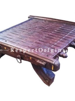Buy Vintage Finish Small Cart Dagla Table; Wood At RespectOrigins.com