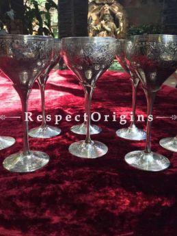 Buy Wine Glass set of Eight; White Metal at RespectOrigins.com