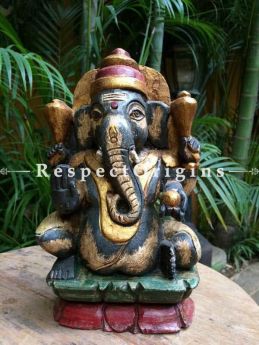 Buy Ganesh Statue; Tamil Nadu Wood Craft at RespectOrigins.com