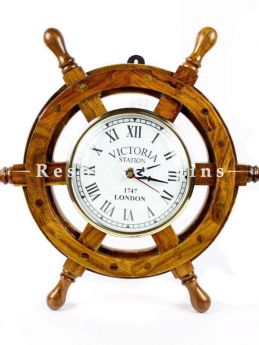 Buy Nautical Handcrafted Wooden Premium Wall Decor Wooden Clock Ship Wheels At RespectOrigins.com