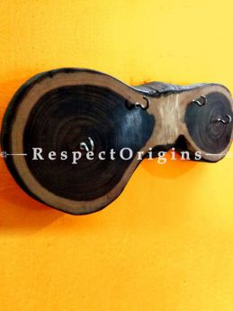 Handcrafted Wooden Key Holder With 4 Hooks; Wall Art; H5xW12 Inches; RespectOrigins.com