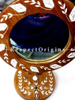 Handcrafted Wood Inlay of Hoshiarpur Mirror; H12xW8 Inches; RespectOrigins.com