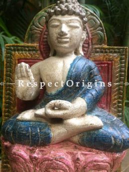 Buy Buddha Statue or Figurine; Tamil Nadu Wood Craft, 12x4x7 in At RespectOrigins.com