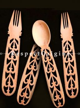 Buy Udayagiri Wooden Kitchenware; Designer Fork and Spoon pair At RespectOrigins.com