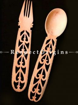Buy Udayagiri Wooden Kitchenware; Designer Spoon and Fork Pair At RespectOrigins.com