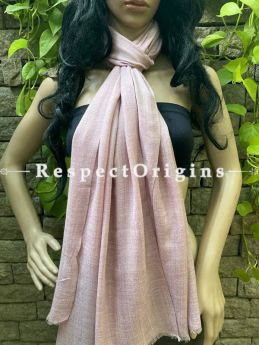 Pink Woven Kashmiri Woolen Stole for women;80 X 28 Inches; RespectOrigins.com