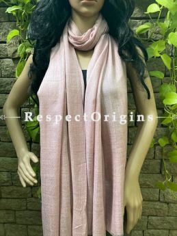 Pink Woven Kashmiri Woolen Stole for women;80 X 28 Inches; RespectOrigins.com
