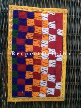 Visiting or Credit Card Holders; Genuine Handcrafted Leather; Yellow Kutchi Embroidery; RespectOrigins.com