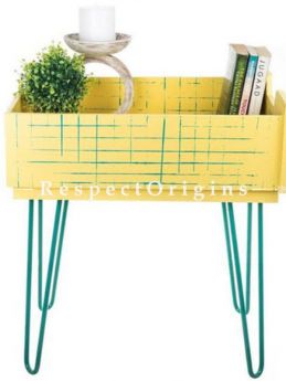 Buy Yellow Wood and Iron Side Table At RespectOrigins.com